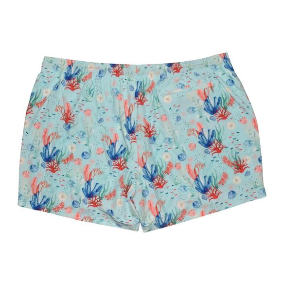 CARIBBEAN SWIMWEAR $50 Blue Coral Reef Swim Trunks Compression Liner Men's 4XB - Picture 2 of 3